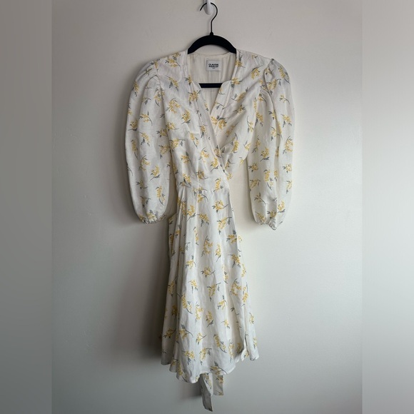 CLAUDIE PIERLOT Mini Short Wrap Around Floral Mimosa Dress Size 34 (US 4) - Picture 4 of 9